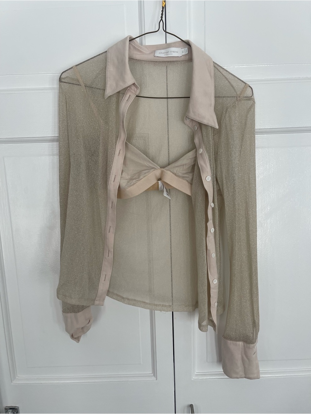 Jonathan Simkhai | Tia blouse and matching cami in lichen